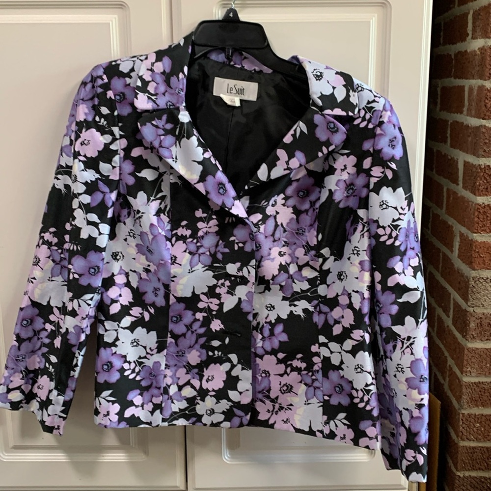 Ladies size 8 purple and black jacket